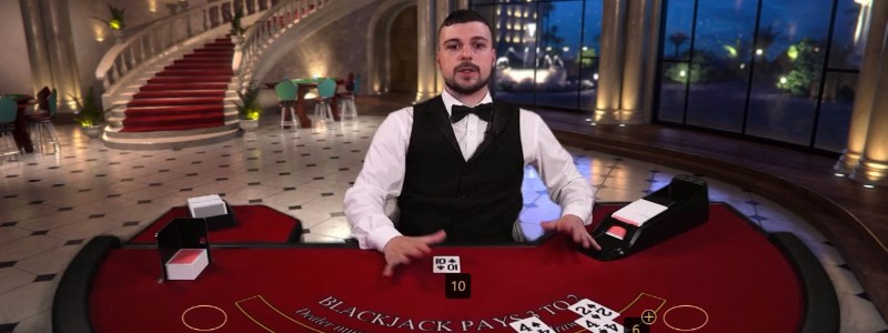 Blackjack live dealer card game croupier Blackjack live dealer card game croupier