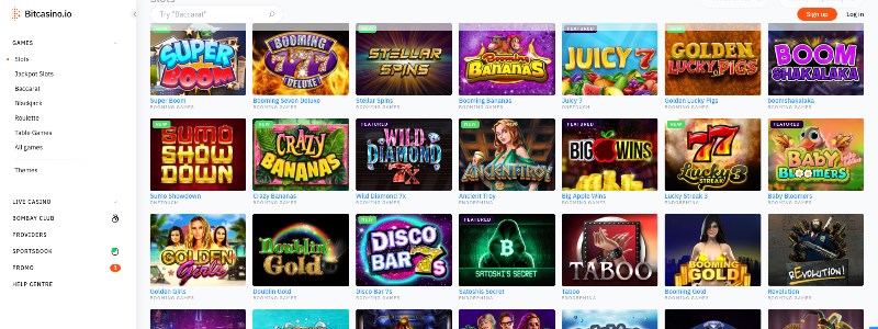 Bitcasino Homepage