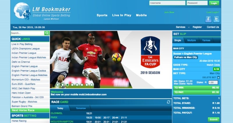 LM Bookmaker Home LM Bookmaker Home