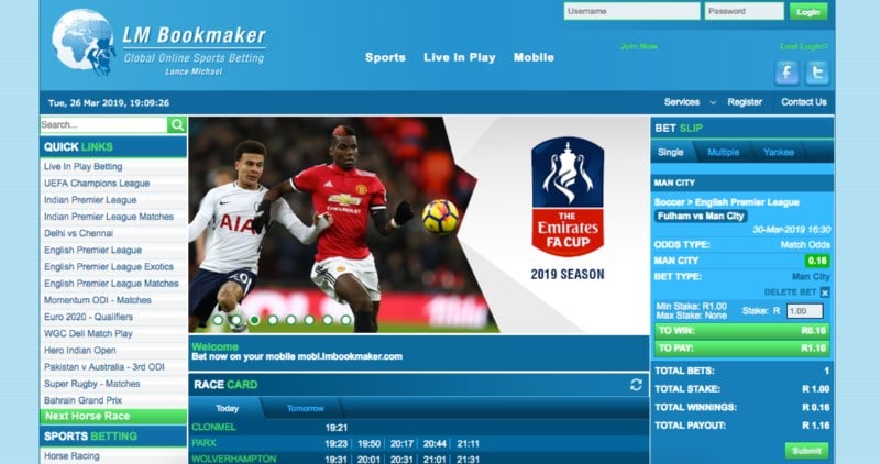 LM Bookmaker Home