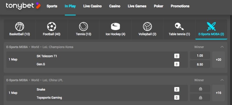 Tonybet Esports