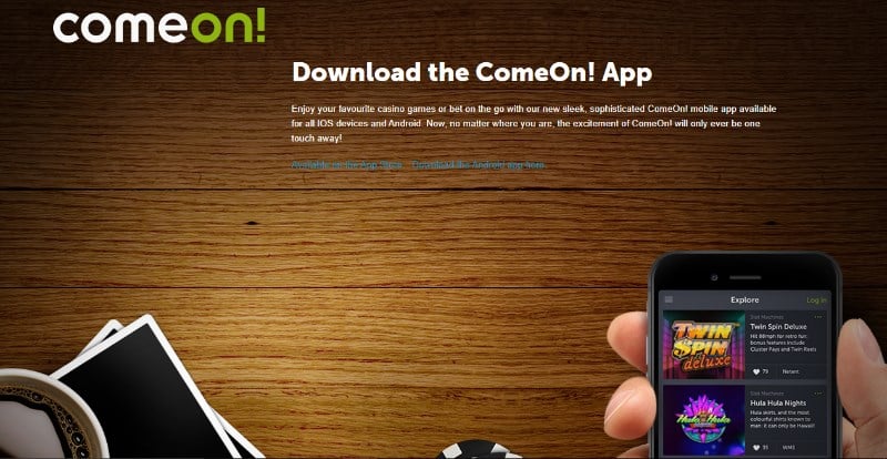 Comeon Mobile App