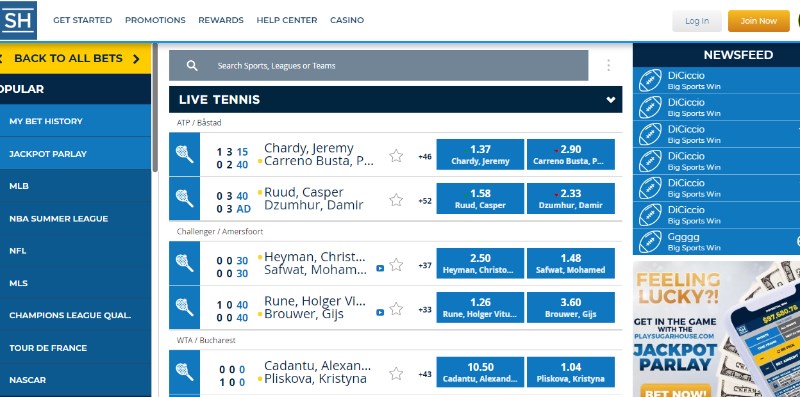 SugarHouse Live Betting SugarHouse Live Betting
