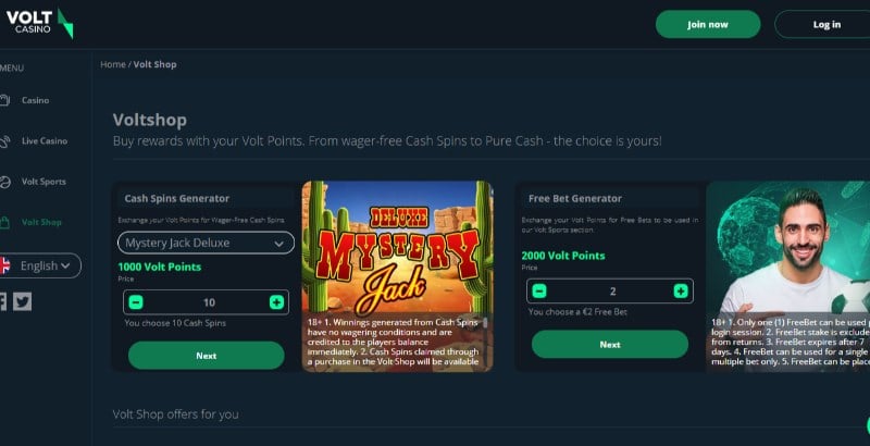 Volt Casino App