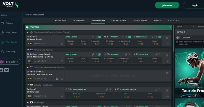 Volt Sports Live Betting Volt Sports Live Betting