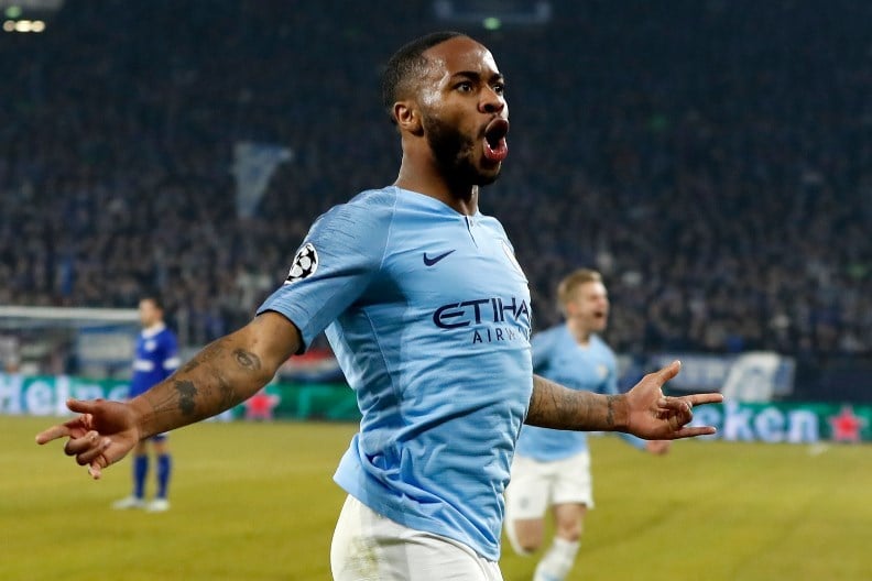 Raheem Sterling celebrate ucl Raheem Sterling celebrate ucl