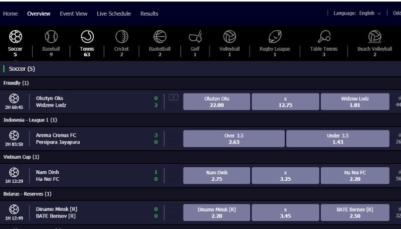 Spin Sports Live Betting Spin Sports Live Betting
