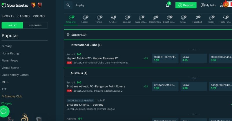 Sportsbet.io Live Betting Sportsbet.io Live Betting