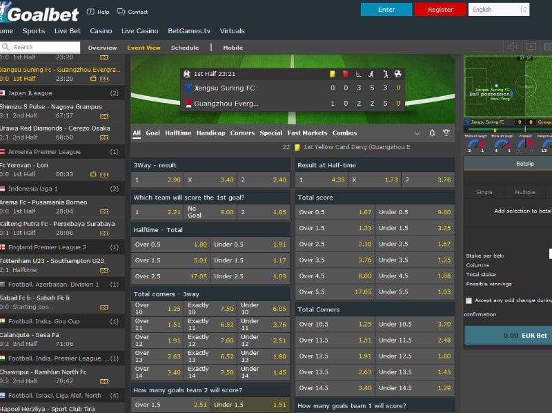 Goalbet Live Betting