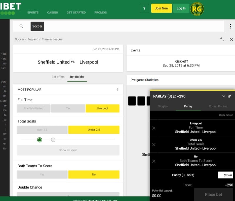 Unibet NJ Bet Builder Unibet NJ Bet Builder