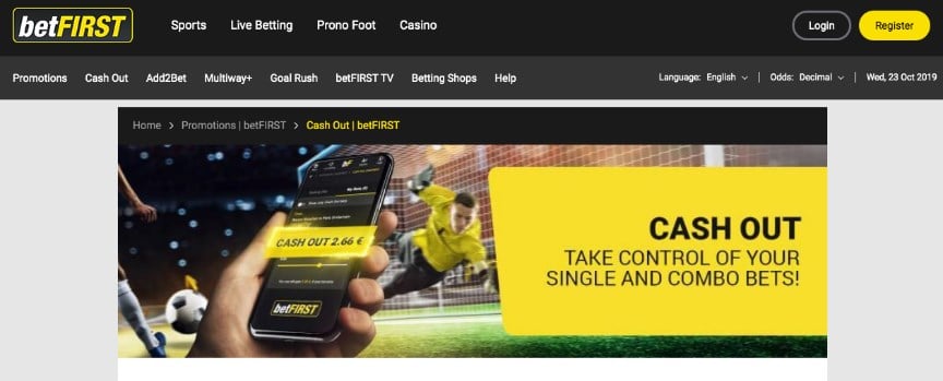 betFIRST Cash Out betFIRST Cash Out