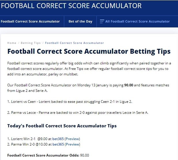 How to win an accumulator without predicting a single correct result!