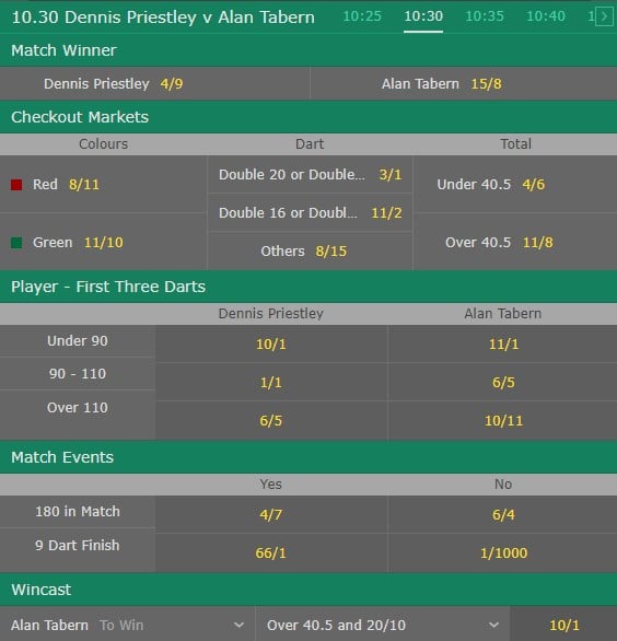virtual darts bet365