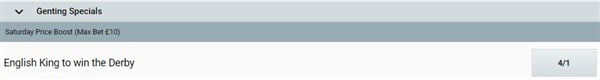 gentingbet english king boost