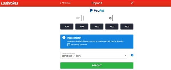 PayPal Deposit PayPal Deposit