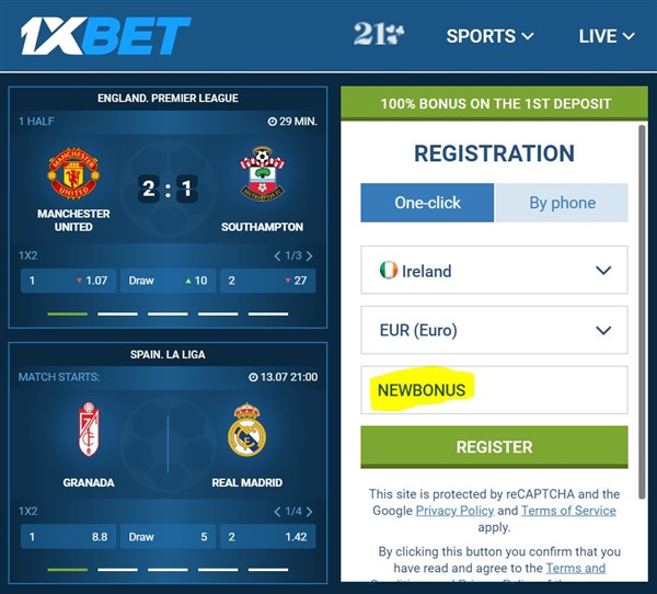 codigos promocionais 1xbet