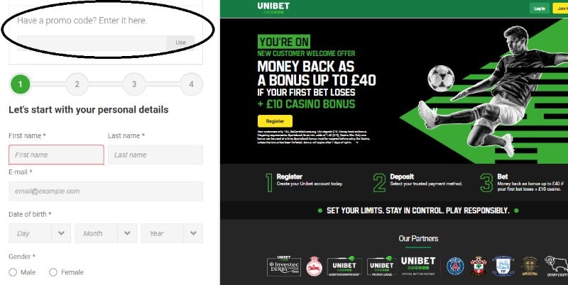 unibet bonuscode