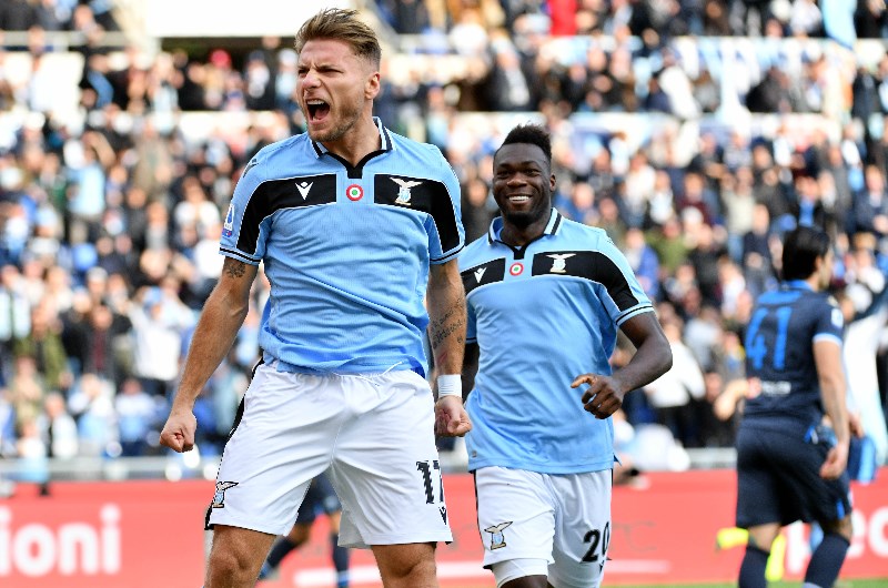 Lazio immobile celebrate