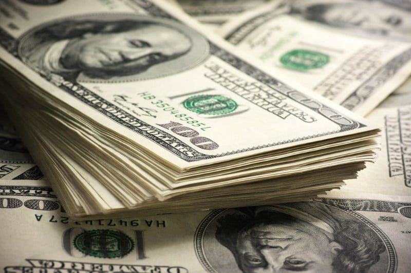 Stack of casino bonus dollars Stack of casino bonus dollars