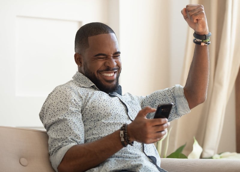 Ghana man winning at online casino