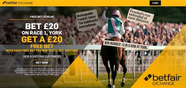 Ebor Festival Offer Betfair S Free Bet Streak Offer At York On Wednesday 19th August
