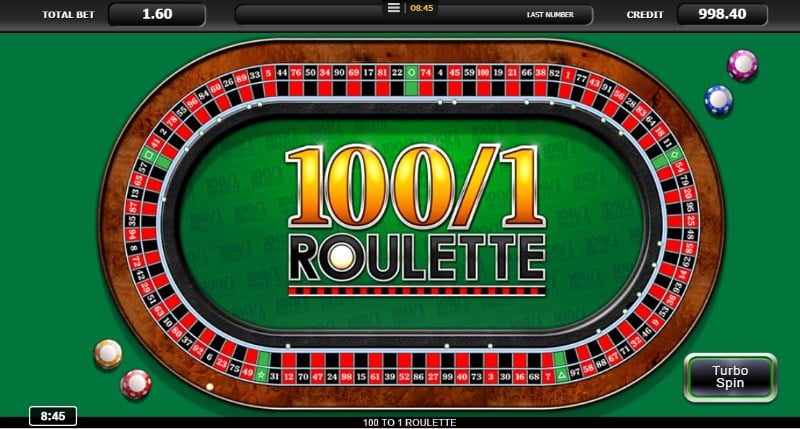 100 to 1 Roulette Betting