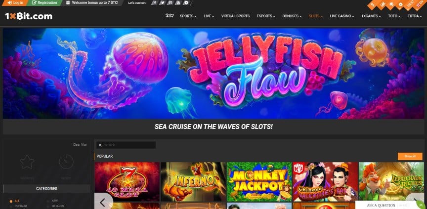1xbit casino home page