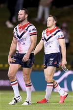 SYDNEY, AUSTRALIA - OCTOBER 02: Boyd Cordner of the Roosters reacts after the NRL Qualifying Final match between the Penrith Panthers and the Sydney Roosters at Panthers Stadium on October 02, 2020 in Sydney, Australia. (Photo by Mark Kolbe/Getty Images)