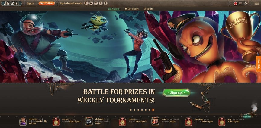 Joy Casino Homepage Joy Casino Homepage