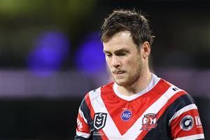SYDNEY, AUSTRALIA - OCTOBER 09: Luke Keary of the Roosters reacts during the NRL Semi Final match between the Sydney Roosters and the Canberra Raiders at the Sydney Cricket Ground on October 09, 2020 in Sydney, Australia. (Photo by Cameron Spencer/Getty Images)
