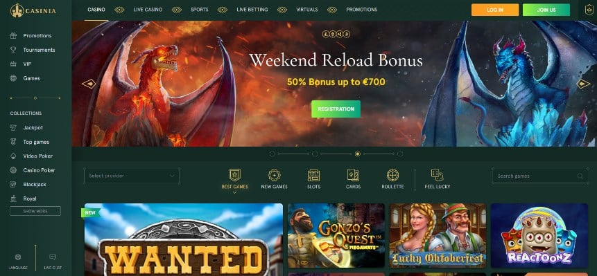 Casinia Casino Review Casinia Casino Review
