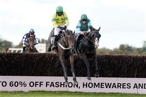 WINCANTON, ENGLAND - OCTOBER 15: Lilly Pinchin riding Follow The Swallow (R) clear the last to win The Over 40 Free RacingTV Club Days Handicap Chase at Wincanton Racecourse on October 15, 2020 in Wincanton, England. Owners are allowed to attend if they have a runner at the meeting otherwise racing remains behind closed doors to the public due to the Coronavirus pandemic. (Photo by Alan Crowhurst/Getty Images)