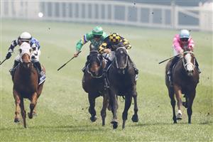 SYDNEY, AUSTRALIA - OCTOBER 17: Jason Collett on It's Me winning race 5 The Kosciuszko on Everest Race Day at Royal Randwick Racecourse. (Photo by Getty Images)