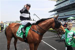 SYDNEY, AUSTRALIA - OCTOBER 17: Tommy Berry on Air Marshall returns to scale after winning race 2 the TAB Highway Class 3 Handicap during Sydney Racing at Royal Randwick Racecourse on October 17, 2020 in Sydney, Australia. (Photo by Mark Evans/Getty Images)
