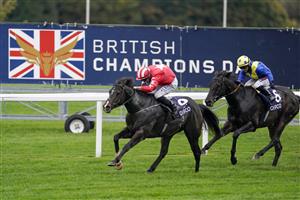 ASCOT, ENGLAND - OCTOBER 17: Tom Marquand riding Njord wins The Balmoral Handicap during the Qipco British Champions Day at Ascot Racecourse on October 17, 2020 in Ascot, England. Owners are allowed to attend if they have a runner at the meeting otherwise racing remains behind closed doors to the public due to the Coronavirus pandemic. (Photo by Alan Crowhurst/Getty Images)