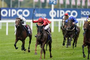 ASCOT, ENGLAND - OCTOBER 17: Pierre-Charles Boudot riding The Revenant (red) win The Queen Elizabeth II Stakes during the Qipco British Champions Day at Ascot Racecourse on October 17, 2020 in Ascot, England. Owners are allowed to attend if they have a runner at the meeting otherwise racing remains behind closed doors to the public due to the Coronavirus pandemic. (Photo by Alan Crowhurst/Getty Images)