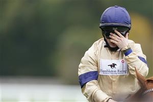 ASCOT, ENGLAND - OCTOBER 17: Hollie Doyle after riding Glen Shiel to win The Qipco British Champions Sprint Stakes during the Qipco British Champions Day at Ascot Racecourse on October 17, 2020 in Ascot, England. Owners are allowed to attend if they have a runner at the meeting otherwise racing remains behind closed doors to the public due to the Coronavirus pandemic. (Photo by Alan Crowhurst/Getty Images)