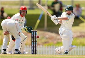 ADELAIDE, AUSTRALIA - OCTOBER 21: Jake Doran of the Tasmanian Tigers bats during day three of the Sheffield Shield match between South Australia and Tasmania at Karen Rolton Oval on October 21, 2020 in Adelaide, Australia. (Photo by Daniel Kalisz/Getty Images)