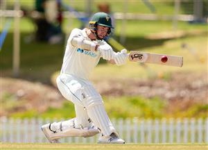 ADELAIDE, AUSTRALIA - OCTOBER 21: Jake Doran of the Tasmanian Tigers bats during day three of the Sheffield Shield match between South Australia and Tasmania at Karen Rolton Oval on October 21, 2020 in Adelaide, Australia. (Photo by Daniel Kalisz/Getty Images)