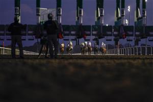 SUNBURY, ENGLAND - OCTOBER 20: A general view as runners leave the stalls in The Unibet Extra Place Offers Every Day Handicap at Kempton Park Racecourse on October 20, 2020 in Sunbury, England. Owners are allowed to attend if they have a runner at the meeting otherwise racing remains behind closed doors to the public due to the Coronavirus pandemic. (Photo by Alan Crowhurst/Getty Images)