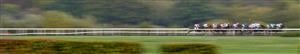 SUNBURY, ENGLAND - OCTOBER 20: A general view as runner race down the back straight in The Unibet Casino Deposit 10 Get 40 Bonus Nursery at Kempton Park Racecourse on October 20, 2020 in Sunbury, England. Owners are allowed to attend if they have a runner at the meeting otherwise racing remains behind closed doors to the public due to the Coronavirus pandemic. (Photo by Alan Crowhurst/Getty Images)