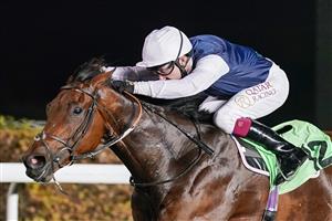 SUNBURY, ENGLAND - OCTOBER 20: Oisin Murphy riding Juan Les Pins win The Unibet 3 Uniboosts A Day Handicap at Kempton Park Racecourse on October 20, 2020 in Sunbury, England. Owners are allowed to attend if they have a runner at the meeting otherwise racing remains behind closed doors to the public due to the Coronavirus pandemic. (Photo by Alan Crowhurst/Getty Images)