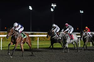 SUNBURY, ENGLAND - OCTOBER 20: Oisin Murphy riding Juan Les Pins win The Unibet 3 Uniboosts A Day Handicap at Kempton Park Racecourse on October 20, 2020 in Sunbury, England. Owners are allowed to attend if they have a runner at the meeting otherwise racing remains behind closed doors to the public due to the Coronavirus pandemic. (Photo by Alan Crowhurst/Getty Images)