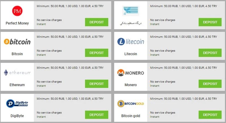 Betfoot payment methods