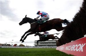 CHELTENHAM, ENGLAND - OCTOBER 23: Rouge Vif ridden by jockey Daryl Jacob clears a fence on the way to winning the (Old) Bentley Flying Spur Handicap Chase at Cheltenham Racecourse on October 23, 2020 in Cheltenham, England. (Photo by David Davies - Pool / Getty Images)