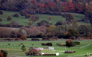 CHELTENHAM, ENGLAND - OCTOBER 23: at Cheltenham Racecourse on October 23, 2020 in Cheltenham, England. (Photo by David Davies - Pool / Getty Images)