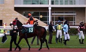 CHELTENHAM, ENGLAND - OCTOBER 23: at Cheltenham Racecourse on October 23, 2020 in Cheltenham, England. (Photo by David Davies - Pool / Getty Images)