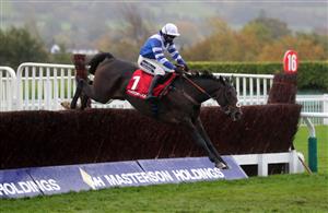 CHELTENHAM, ENGLAND - OCTOBER 24: Frodon ridden by Bryony Frost clear the last before going on to win the Matchbook Betting Exchange Handicap Chase at Cheltenham Racecourse on October 24, 2020 in Cheltenham, England. (Photo by David Davies - Pool/Getty Images)