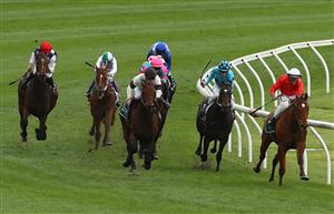 MELBOURNE, AUSTRALIA - OCTOBER 24: Billy Egan rides #3 Cherry Tortoni to win race six the Drummond Golf Vase during Melbourne Racing Cox Plate Day at Moonee Valley Racecourse on October 24, 2020 in Melbourne, Australia. (Photo by Robert Cianflone/Getty Images)