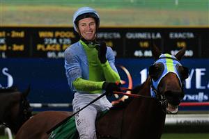 SYDNEY, AUSTRALIA - OCTOBER 24: Josh Parr on Positive Peace returns to scale after winning race 7 the Daily Press Nivison during Sydney Racing at Royal Randwick Racecourse on October 24, 2020 in Sydney, Australia. (Photo by Mark Evans/Getty Images)